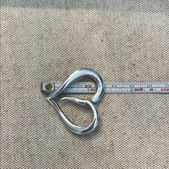 Sterling Silver Open Heart-Shaped Pendant - Picture 5 of 5